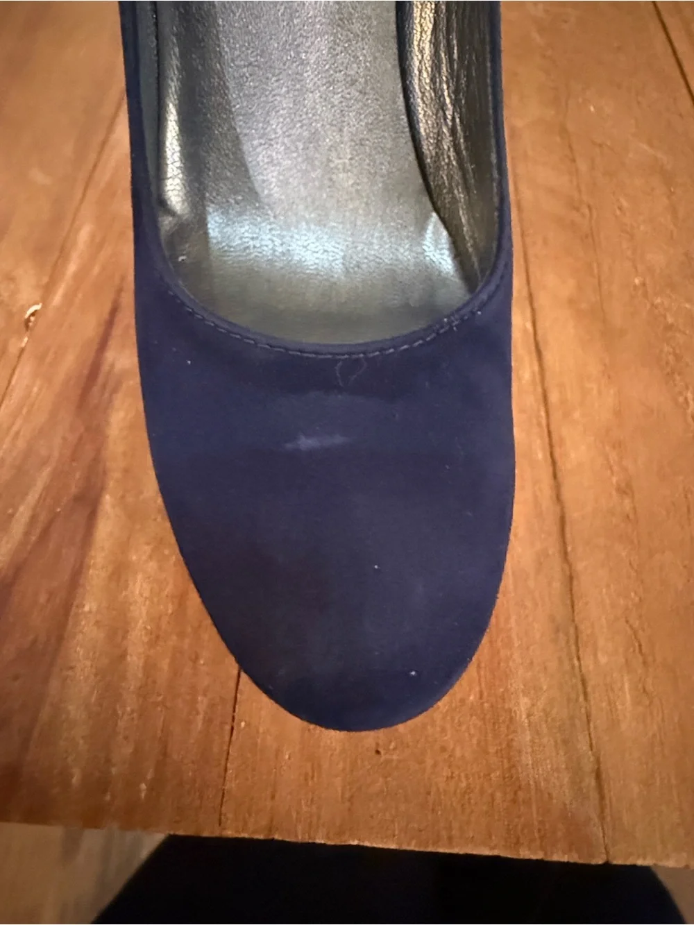 Stuart Weitzman. Corkswoon Wedges. Navy Suede. Size 7.
